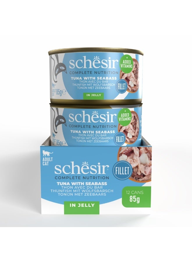 شيسر سلسلة شيسير للتغذية الكاملة والمتوازنة طعام رطب للقطط في علبة جيلي - تونة مع سمك القاروص 6x85g [6 علب] - Image 5