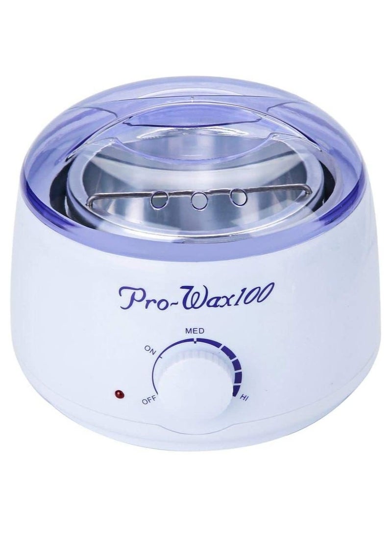 Pro-Wax100 Waxing and waxing machine for hair removal with two 100 black waxes -white - Image 2