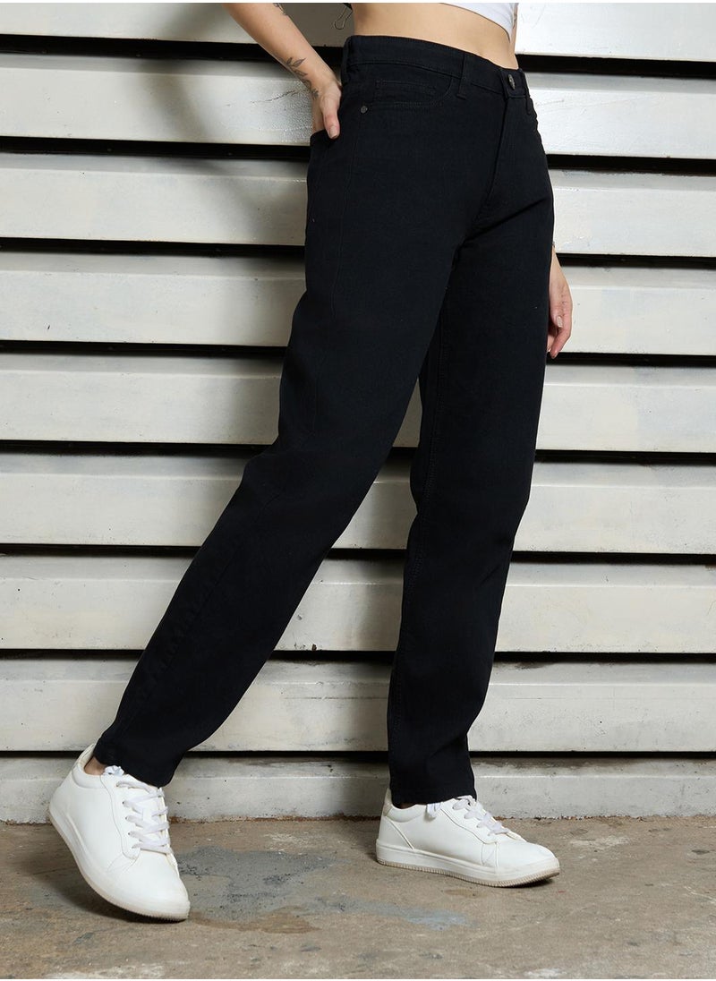 HIGH STAR Slim Fit Black High-Rise Jeans for Women with Stretchable Fabric  - Image 1