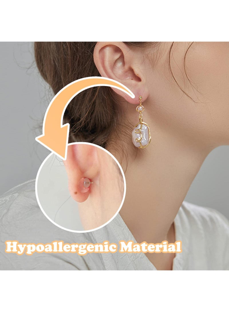 Sweet seven 300 Pcs Ear Patches Earring Protectors Ear Lobe Support Patches Heavy Earrings Stabilizers Large Earrings Lift Patches Long-Time Wearing Earrings - Image 4