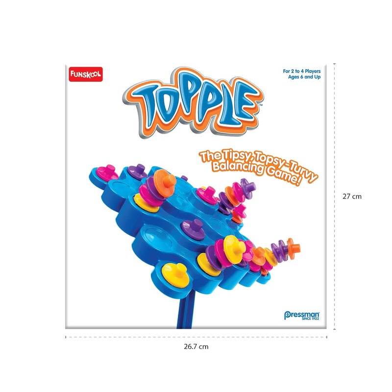 Funskool Original Topple, Strategy Game, Board Game for Kids, Adults, Families, Educational, Fun, 2 to 4 Players, Family Fun, Learning Activity Toy for Childrens, Gift Set for Kid, Ages 6+ Years - Image 5