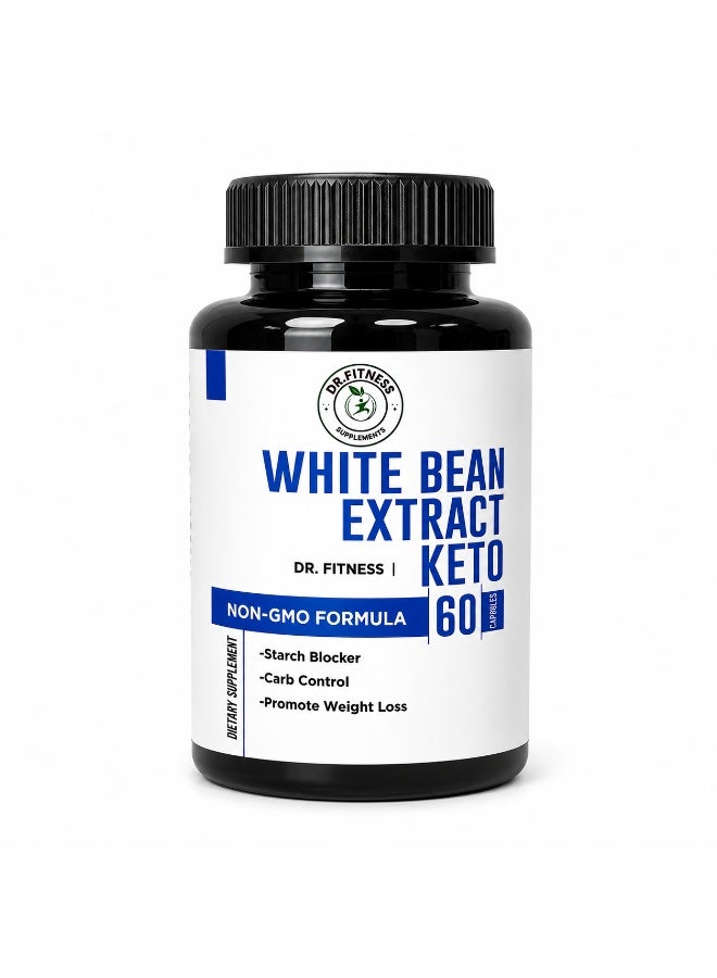 DR.FITNESS White Kidney Bean Extract 60 Capsules - Starch Blocker - Weight Loss - Energy - Image 1