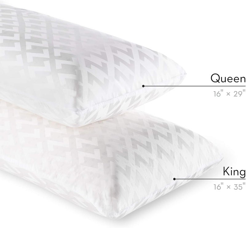 MALOUF Zoned Dough GelInfused Memory Foam Bed Pillow5Year US WarrantyQueenMid Loft Queen Mid Loft - Image 5