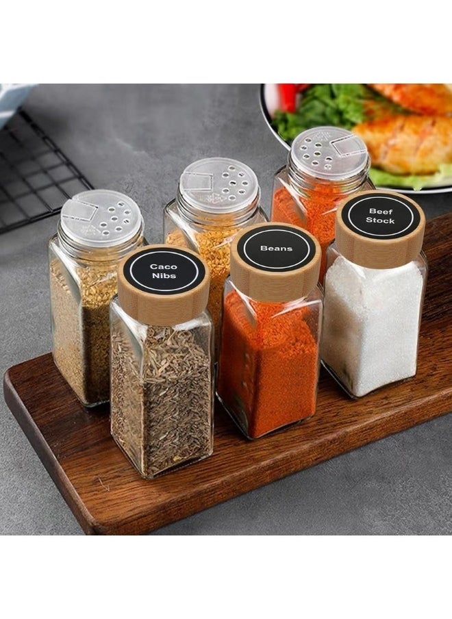 FALMER - 120ml Glass Storage Jars Set, Set of 24 Borosilicate Glass Container Storage Jars with Lid, Glass Storage Jars Set with 60 Labels, Pen, Brush and Silicone Funnel - Image 1