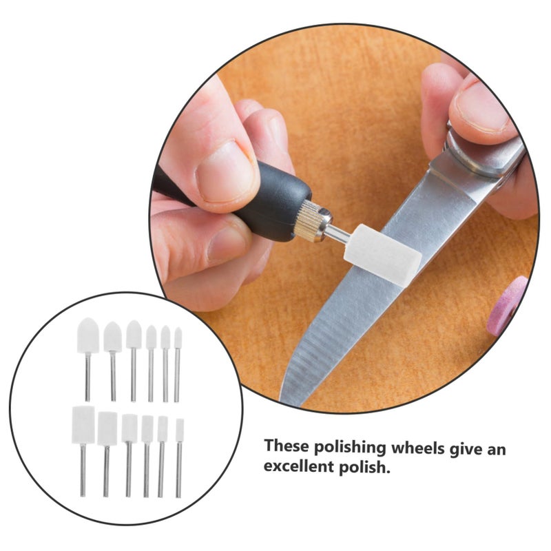 Wool Buffing Wheel Set With Assorted Polishing Heads For Automotive Home Surfaces - Image 3
