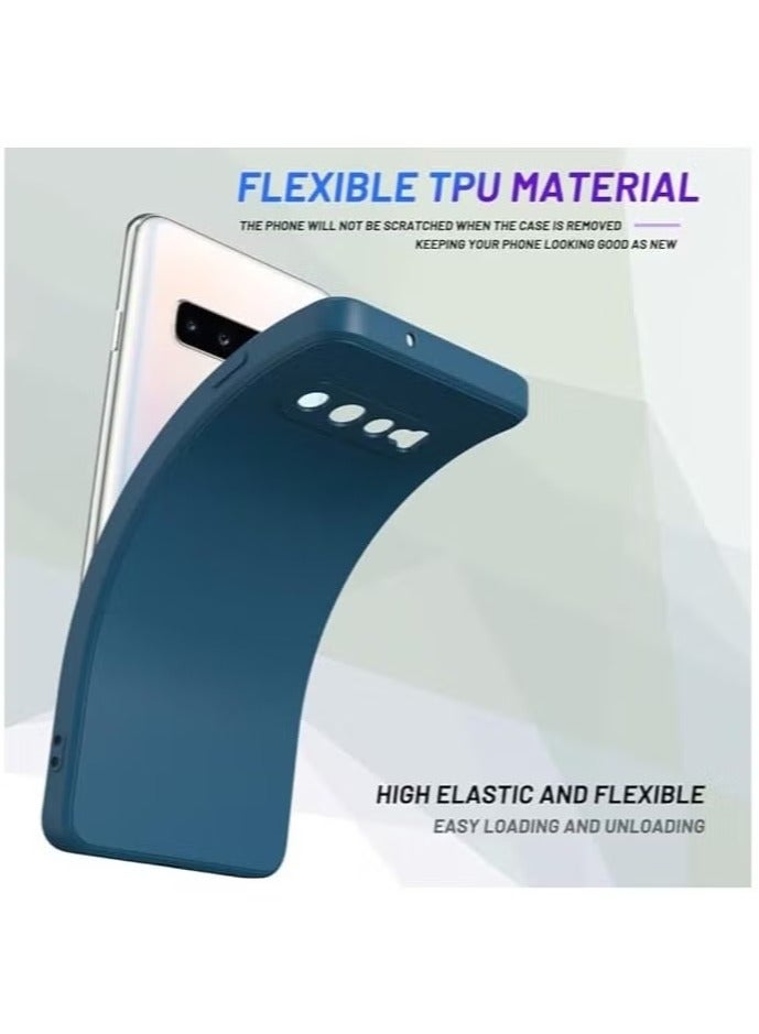 ELTRAZONE Slim Fit Soft TPU Case for Samsung Galaxy S10 Plus – Flexible Silicone Back Cover with Shockproof Protection, Matte Finish for Anti-Fingerprint and Scratch Resistance, Lightweight and Durable Design in Blue - Image 3
