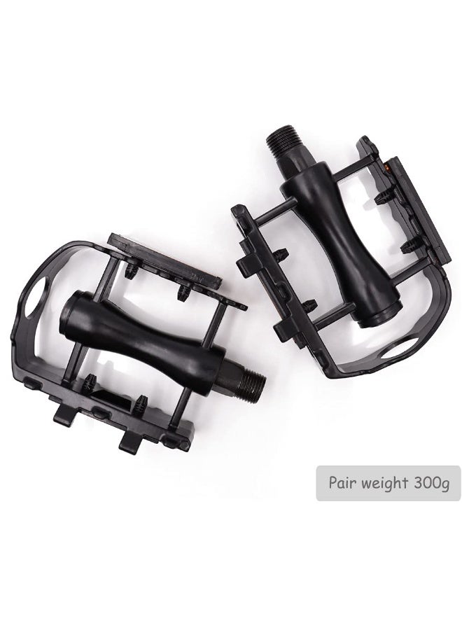 Chabeia Bicycle Pedals Road Bike,Cycle Pedals,Bike Pedals Metal,Aluminum Alloy Durable Sealed Bearing Axle Bicycle Pedals For Universal Mountain Bike Road Bike Trekking Bike A Pair (Black) - Image 4