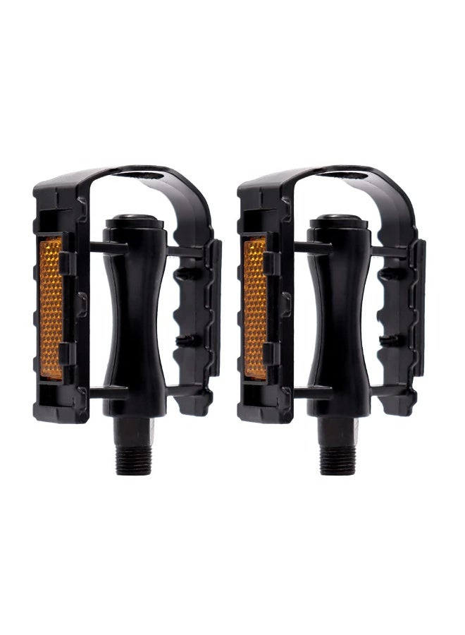 Chabeia Bicycle Pedals Road Bike,Cycle Pedals,Bike Pedals Metal,Aluminum Alloy Durable Sealed Bearing Axle Bicycle Pedals For Universal Mountain Bike Road Bike Trekking Bike A Pair (Black) - Image 2