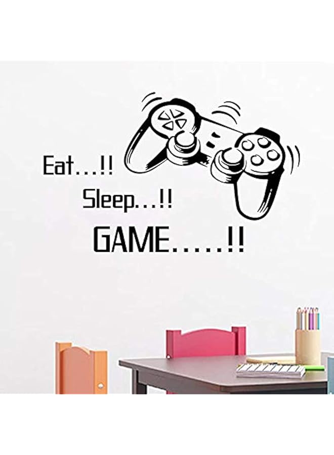 erorex Play Game Handle Shape Carved Wall Stickers Living Room Bedroom Removable Wall Paper Applique Mural Sticker Home Decoration Es