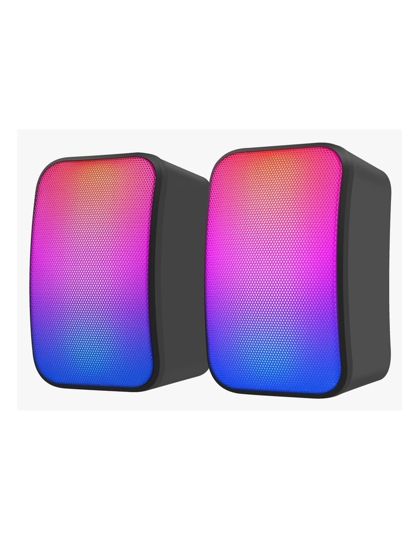 بوينت مكبر صوت للكمبيوتر المحمول/الكمبيوتر للألعاب أضواء RGB PT-122 نقطة - Image 1