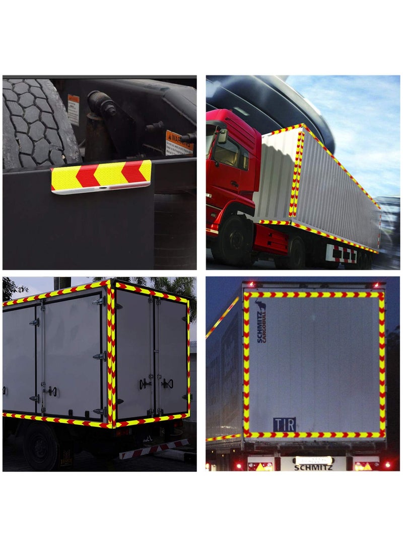 شريط عاكس للسلامة من Arrow، شريط تحذيري مقاوم للماء للاستخدام في الهواء الطلق، شريط عاكس لاصق عالي الوضوح للمركبات والمقطورات والقوارب واللافتات، عبوة من قطعتين - Image 3