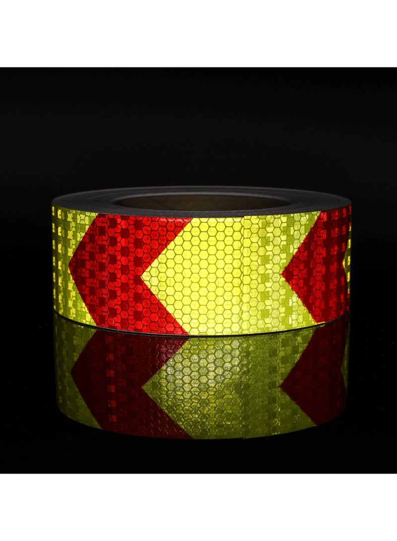 شريط عاكس للسلامة من Arrow، شريط تحذيري مقاوم للماء للاستخدام في الهواء الطلق، شريط عاكس لاصق عالي الوضوح للمركبات والمقطورات والقوارب واللافتات، عبوة من قطعتين - Image 5