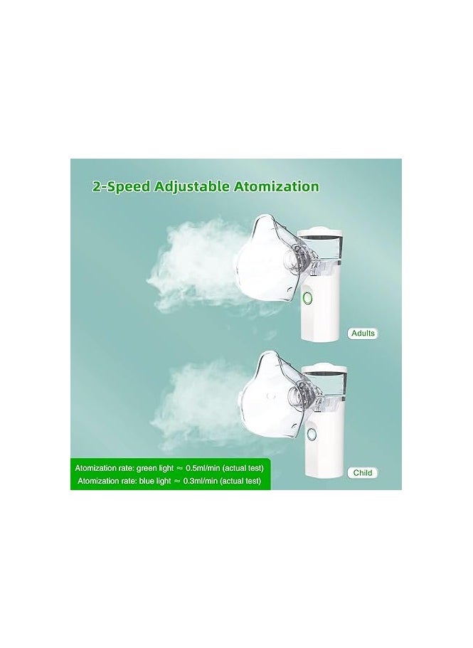 Dr.isla Portable Mesh Nebulizer, Rechargeable Nebulizer for Adults/Kids/Baby,15ml Handheld Mesh Nebulizer for Breathing Problem, Ultrasonic Nebulizer for Travel/Home/Office Use.