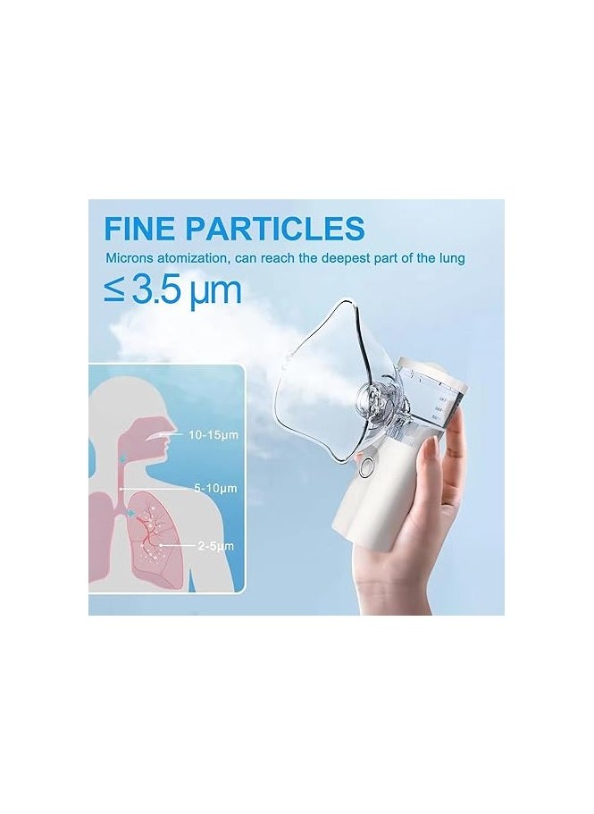 Dr.isla Portable Mesh Nebulizer, Rechargeable Nebulizer for Adults/Kids/Baby,15ml Handheld Mesh Nebulizer for Breathing Problem, Ultrasonic Nebulizer for Travel/Home/Office Use.