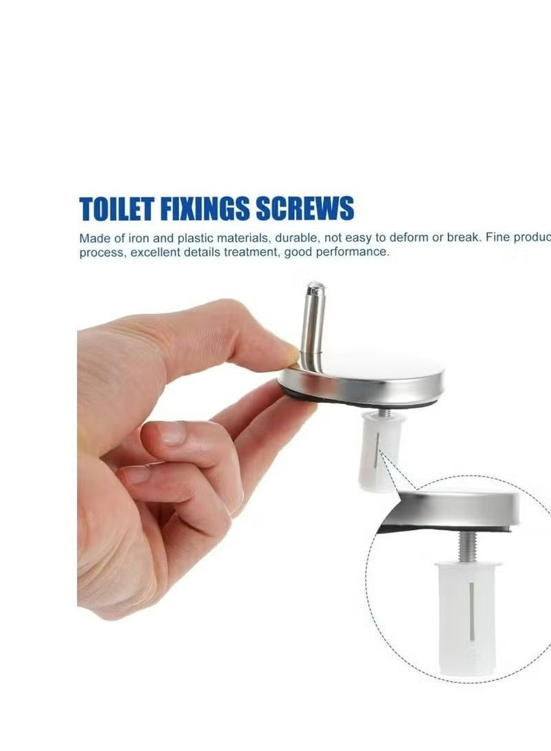 2 Pcs Universal Toilet Seat Bolts and Screws,Quick Release Top Hinge Fixings,Easy to Install- Toilet Seat Replacement Parts Kit，Toilet Seat Bolts，Large Toilet Cover Parts, Buckle - Image 5