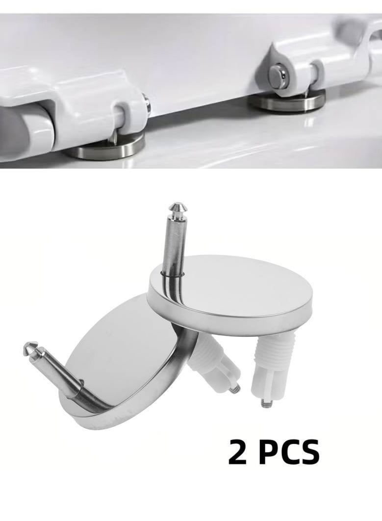 2 Pcs Universal Toilet Seat Bolts and Screws,Quick Release Top Hinge Fixings,Easy to Install- Toilet Seat Replacement Parts Kit，Toilet Seat Bolts，Large Toilet Cover Parts, Buckle - Image 1