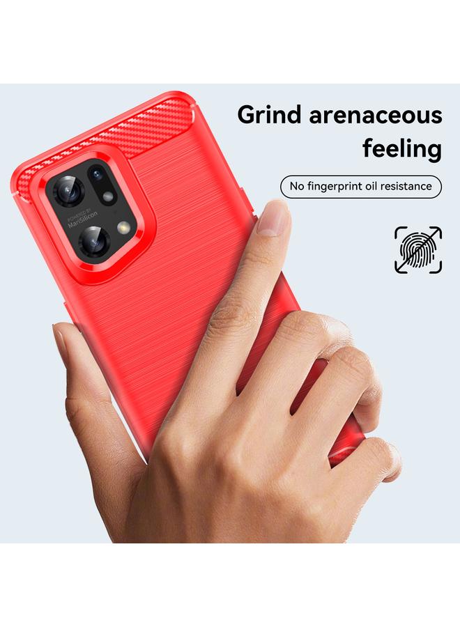 اس-توب جراب لهاتف OPPO Find X5 Pro مصنوع من ألياف الكربون TPU بملمس ناعم - Image 3