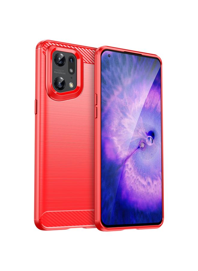 اس-توب جراب لهاتف OPPO Find X5 Pro مصنوع من ألياف الكربون TPU بملمس ناعم - Image 1