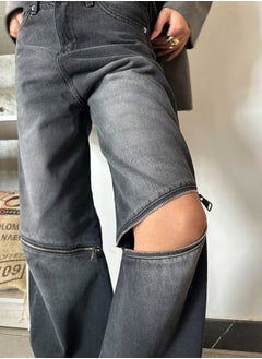 Zipper Knee Wide Leg - Charcoal Black Washed - pzsku/Z3FEE07FA9F97B8681BA7Z/45/_/1740509525/3768194b-1fa5-4752-b3b1-f50290e13346