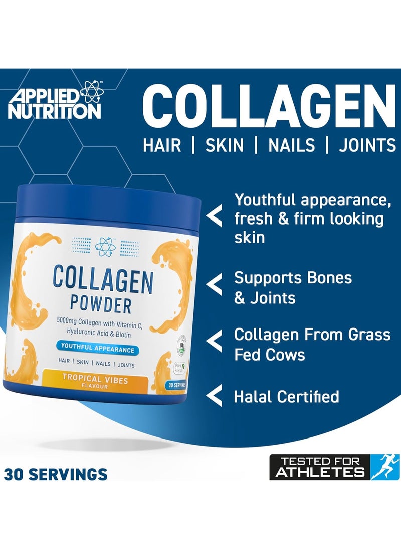 Applied Nutrition Marine Collagen 165g (Tropical Vibes) – Premium Hydrolyzed Peptides for Skin, Hair, Nails & Joint Health  - Image 3