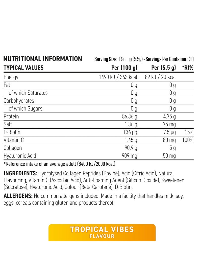 Applied Nutrition Marine Collagen 165g (Tropical Vibes) – Premium Hydrolyzed Peptides for Skin, Hair, Nails & Joint Health  - Image 4