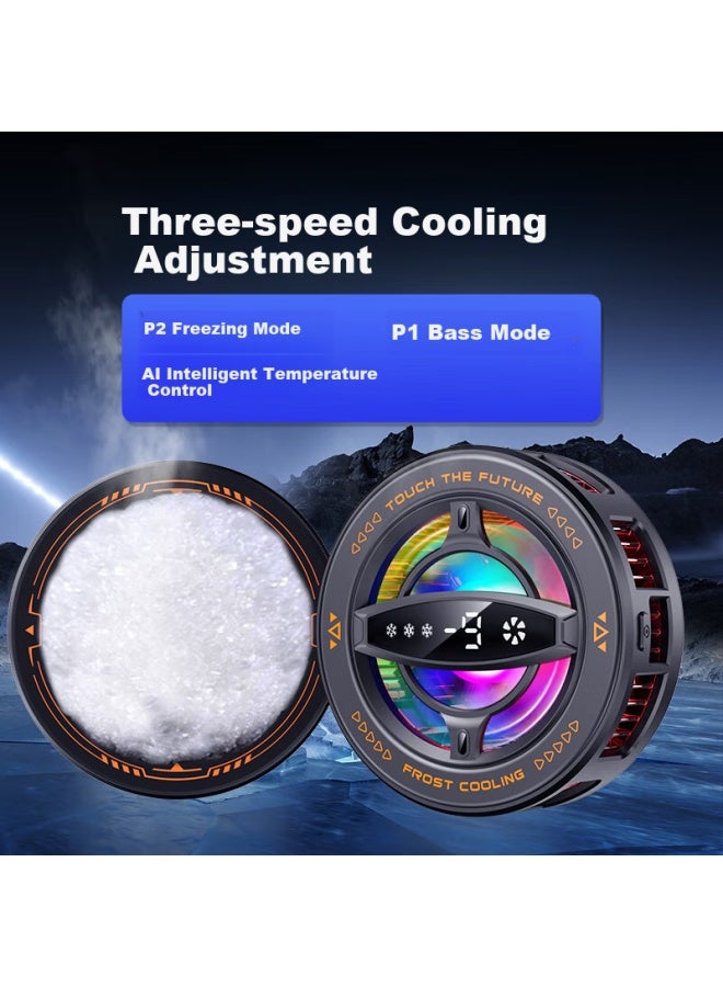Yomo【Large Screen Digital Display3 Levels Ai Temperature Control】Phone Cooler Live Broadcast Special Tablet Semiconductor Cooling Artifact With Digital Display Suitable For Apple, Huawei, Xiaomi, Blac - Image 4