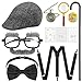SOMSOC Boys Old Man Costume 100 Days of School Outfit Kids Grandpa Costume Accessories Set for School Dress Up Party - Image 2