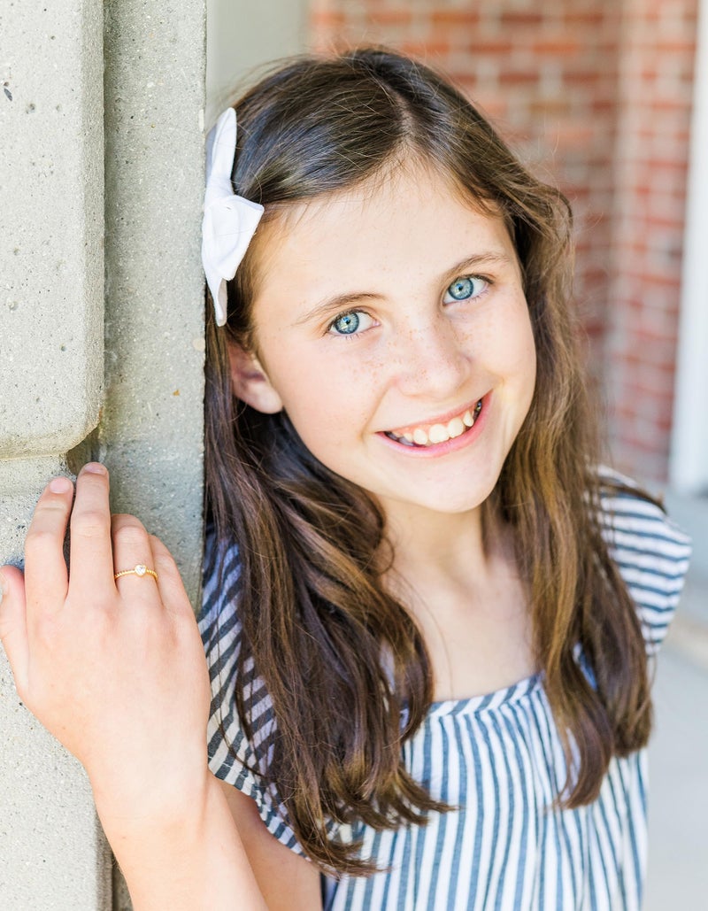 Precious Pieces 14K Gold-Plated Twisted Rope Band Baby Ring with Clear April CZ Birthstone Heart for Babies, Infants, Toddlers, Kids, and Little Girls (Size 1) - Image 3