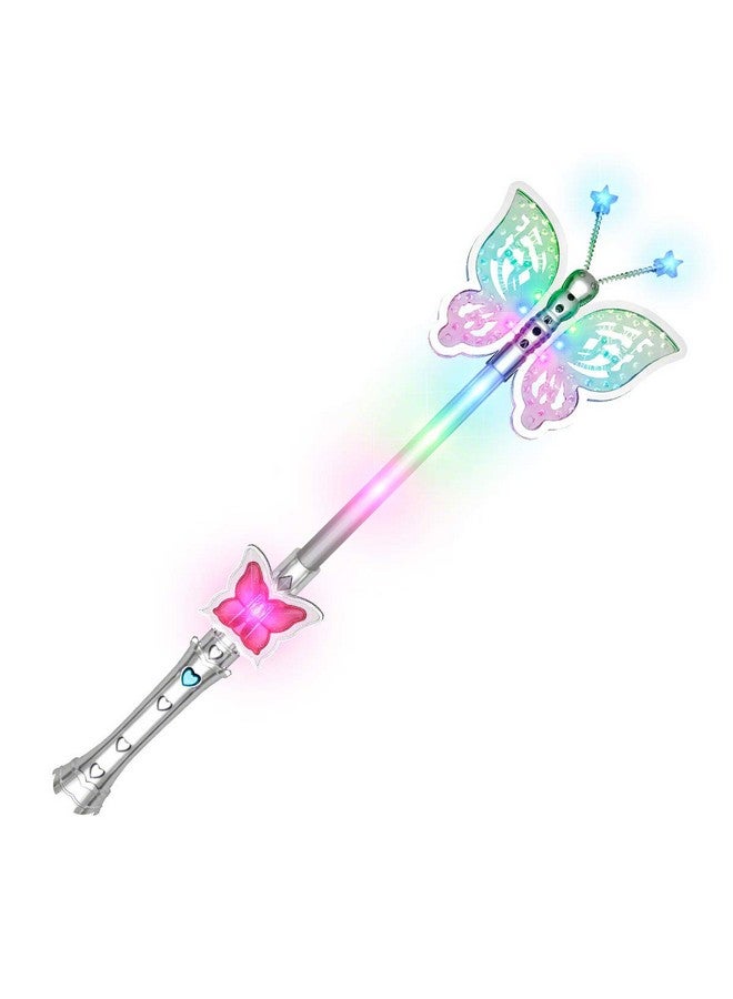 FlashingBlinkyLights Light Up LED Pretty Butterfly Fairy Wand for Girls - Image 1