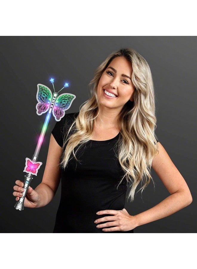 FlashingBlinkyLights Light Up LED Pretty Butterfly Fairy Wand for Girls - Image 3