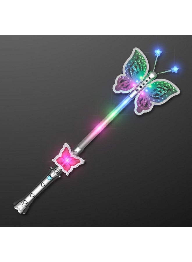FlashingBlinkyLights Light Up LED Pretty Butterfly Fairy Wand for Girls - Image 2