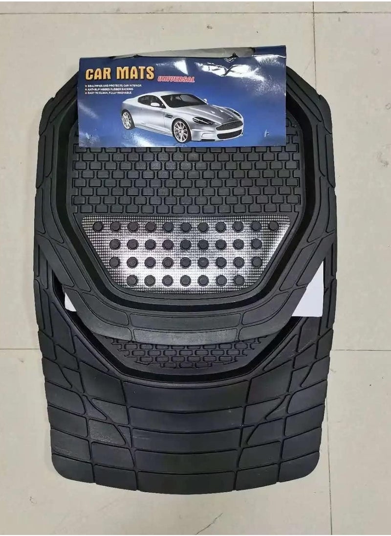 VIO Automotive Floor Mats Black Universal Fit Heavy Duty Rubber Mats All Weather Car Protection for SUVs Trucks Sedans Vans  Crossovers 4Pc Set Front Rear Anti Slip Waterproof Easy Clean Odorless  - Image 5