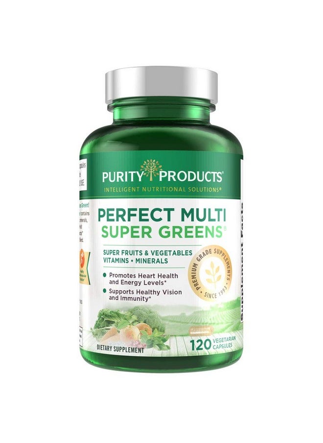 Purity Products - Perfect Multi Super Greens Dietary Supplement Health Nutrition 120 Count - Image 1