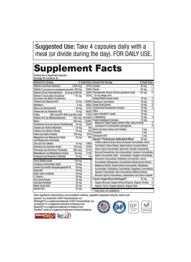 Purity Products - Perfect Multi Super Greens Dietary Supplement Health Nutrition 120 Count - Image 1