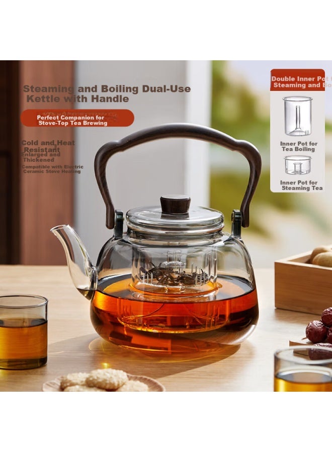 Yihutea Yi Hu Tea Glass Teapot Electric Ceramic Stove Heating Household Office Kettle Thickened Heat-resistant Kung Fu Tea Set - Image 1