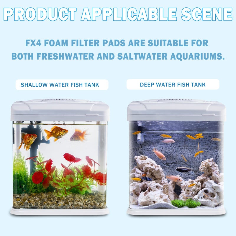 Podoy Fx4 Foam Filter Pads Replacement Compatible with Fluval FX5 / FX6 Canister Filter, Aquarium Bio Sponge Foam Filter Pads (12 Packs) - Image 4