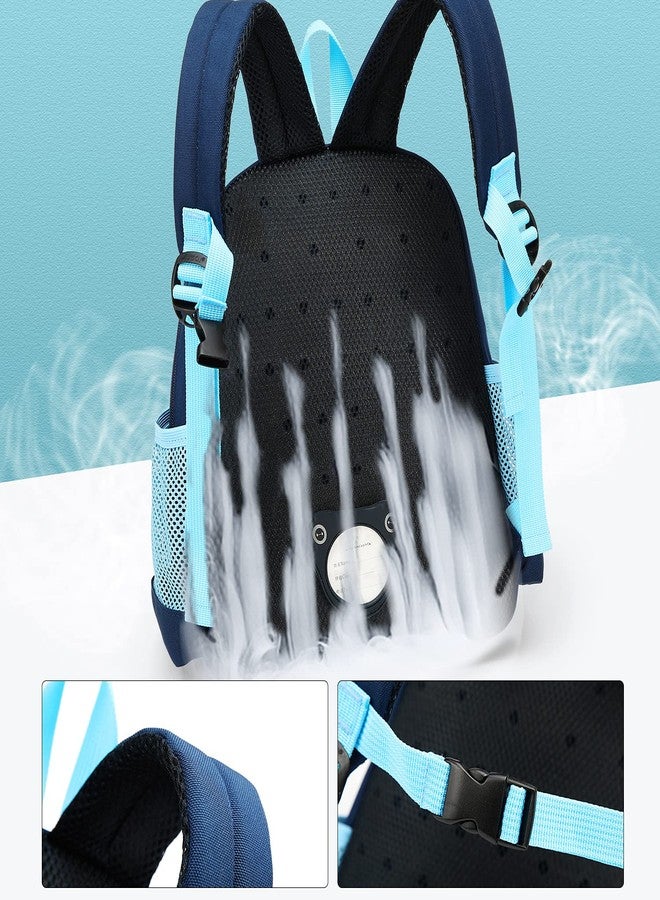 willikiva حقيبة ظهر صغيرة ثلاثية الأبعاد بتصميم حديقة حيوانات لطيفة من ويليكيفا، حقيبة ظهر للأطفال للأولاد والبنات، حقيبة ظهر مقاومة للماء لمرحلة ما قبل المدرسة (لون أزرق فاتح) - Image 5