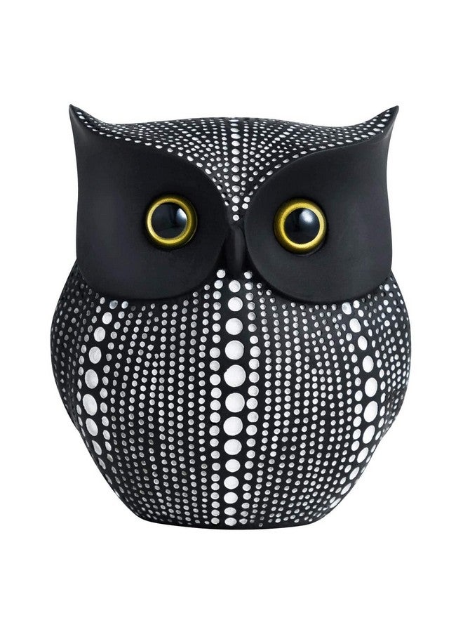 Xtore® Modern Classy Lucky Owl Resin Art Figure Showpiece -(Pack of 1, Black) - Image 1
