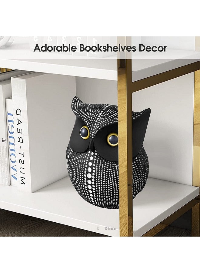 Xtore® Modern Classy Lucky Owl Resin Art Figure Showpiece -(Pack of 1, Black) - Image 3