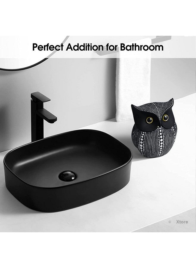 Xtore® Modern Classy Lucky Owl Resin Art Figure Showpiece -(Pack of 1, Black) - Image 5