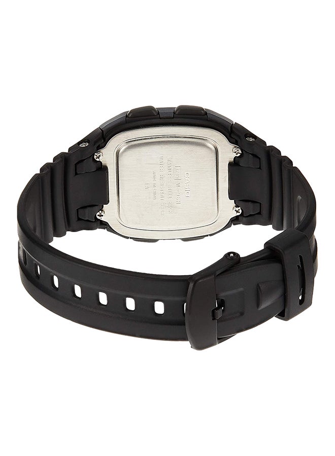 CASIO Boys Resin Digital Quartz Watch W-96H-1BVDF - 36 mm - Black - Image 2