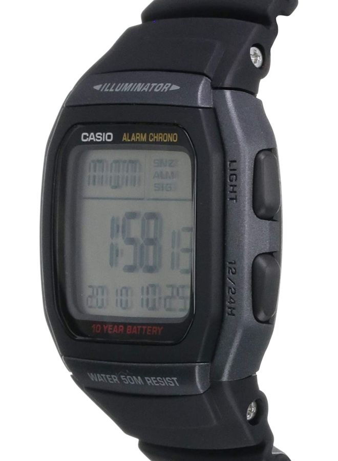 CASIO Boys Resin Digital Quartz Watch W-96H-1BVDF - 36 mm - Black - Image 4