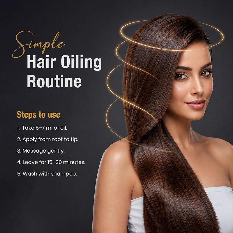 dhathri Hair Care Plus Herbal Oil| 3-in-1 Ayurvedic Hair Oil for Hair Growth, Hair Fall & Dandruff| Coconut Hair Oil for Hair Fall and Regrowth| Hair Growth Oil for Men and Women (200 ml) - Image 4