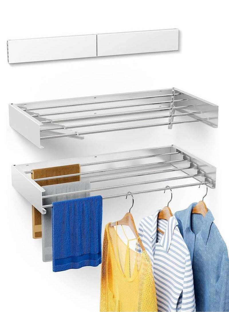Beauenty The Wall-Mounted Clothes Drying Rack Is Retractable And Foldable To Save space In Your Home size 80x40 cm  - Image 1
