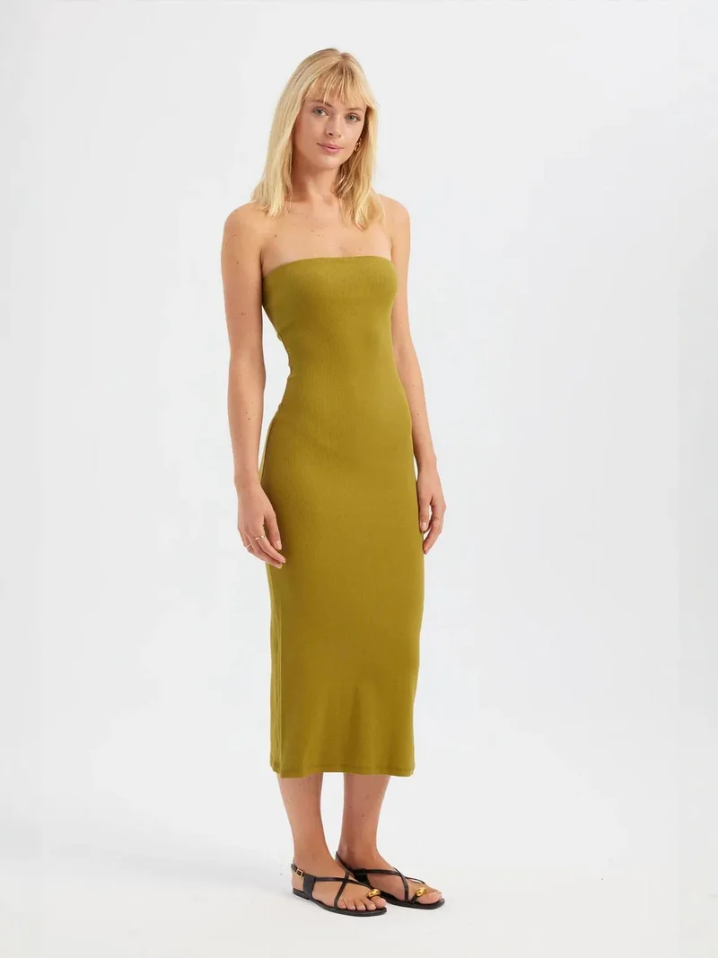 HICCUP Strapless Maxi Basic Dress