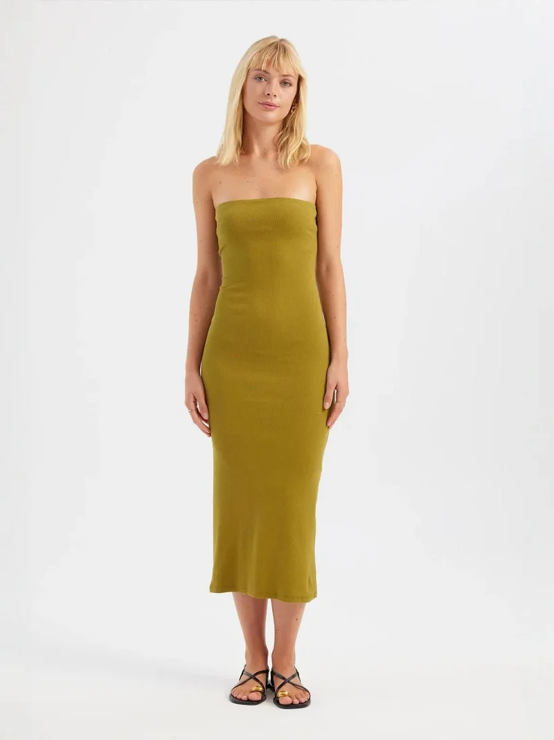 HICCUP Strapless Maxi Basic Dress