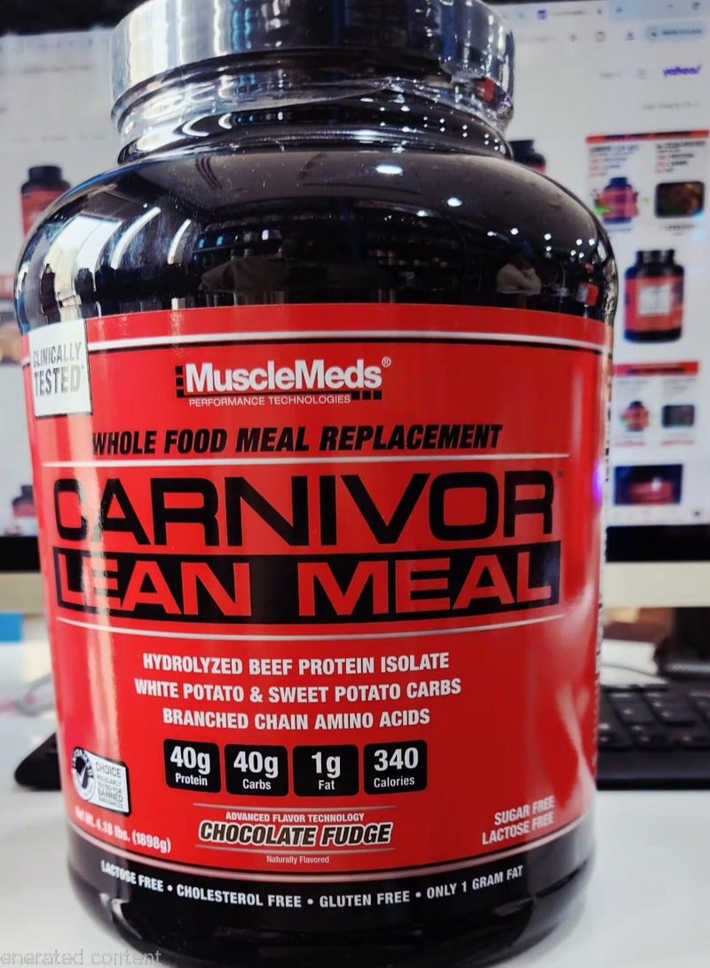 Musclemeds Carnivor Lean Meal - Meal Replacement  CHOCOLATE FUDGE - Image 2