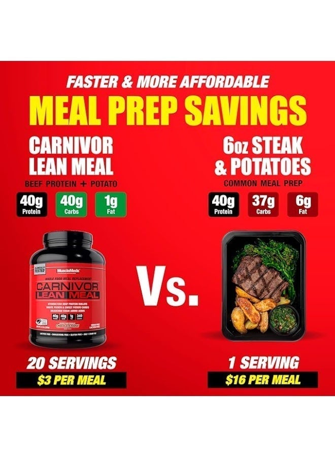 MUSCLEMEDS Carnivor Lean Meal -  Chocolate fudge 20 serving (4.4LB) - Image 4