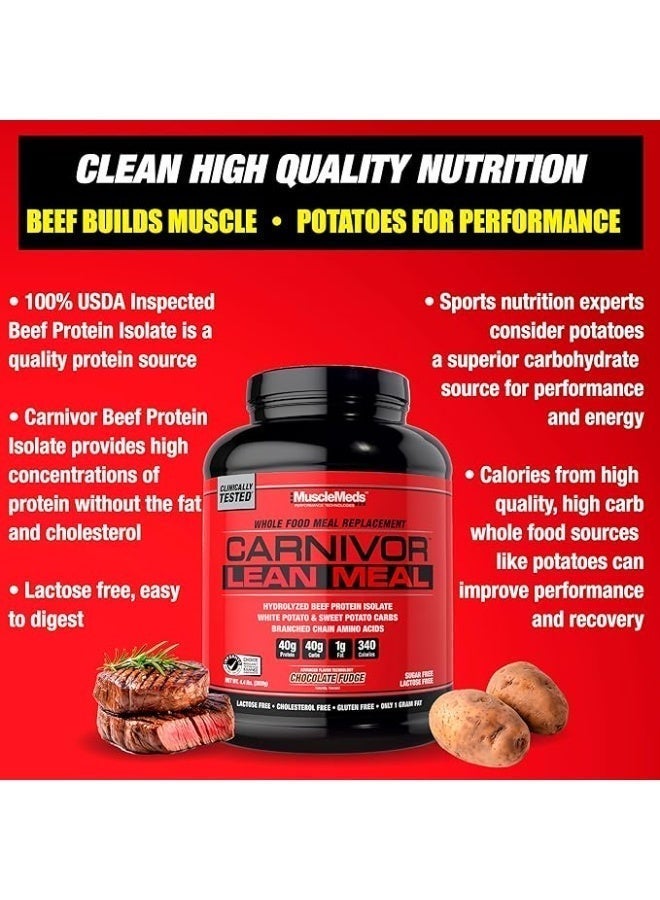 MUSCLEMEDS Carnivor Lean Meal -  Chocolate fudge 20 serving (4.4LB) - Image 3