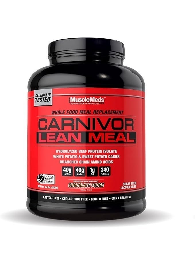 MUSCLEMEDS Carnivor Lean Meal -  Chocolate fudge 20 serving (4.4LB) - Image 1